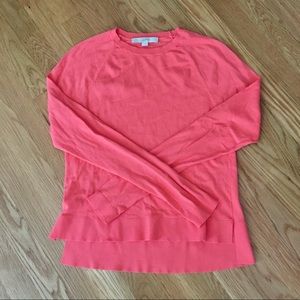 LOFT Coral Crew Neck Sweater